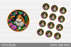 Cute Cat Sticker Design. Cat Sticker Printable Product Image 1