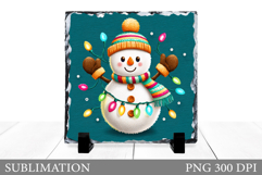 Snowman Slate Design. Cute Snowman Sublimation Product Image 1