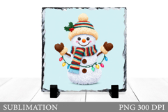 Snowman Slate Design. Cute Snowman Sublimation Product Image 1