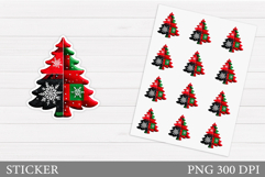 Christmas Tree Sticker Design. Christmas Sticker Printable Product Image 1