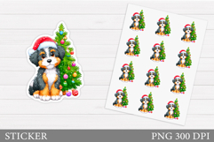 Christmas Dog Sticker Design. Christmas Sticker Printable Product Image 1