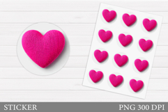 Heart Stickers Design. Valentines Sticker Printable Product Image 1