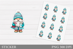 Christmas Gnome Sticker. Christmas Sticker Printable Product Image 1