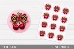 Cherry Stickers Design. Berries Sticker Printable Product Image 1