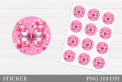 Butterfly Sticker Design. Summer Sticker Printable Product Image 1