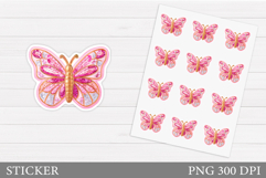 Butterfly Sticker Design. Summer Sticker Printable Product Image 1