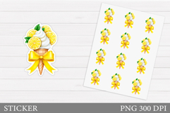 Ice Cream Sticker Design. Summer Stickers Printable Product Image 1