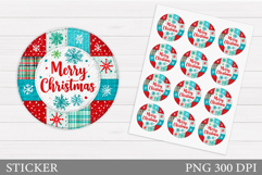 Merry Christmas Sticker. Christmas Sticker Printable Product Image 1