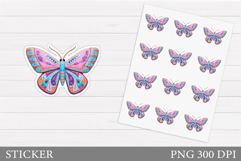 Butterfly Sticker Design. Summer Sticker Printable Product Image 1