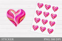 Heart Sticker Printable. Valentines Sticker Design Product Image 1