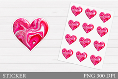 Heart Stickers Design. Valentines Sticker Printable Product Image 1