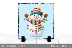 Snowman Slate Design. Cute Snowman Sublimation Product Image 1