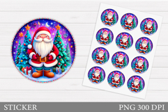 Santa Claus Sticker Design. Christmas Sticker Printable Product Image 1
