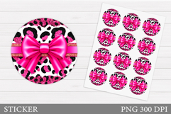 Bow Sticker Design. Bow Sticker Printable Product Image 1