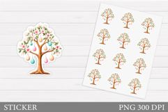 Easter Sticker Design. Easter Eggs Sticker Printable Product Image 1