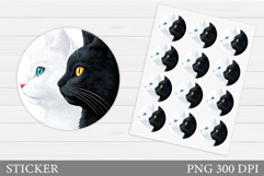 Cats Sticker Design. Cats Sticker Printable Product Image 1