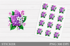 Flowers Sticker Design. Floral Sticker Printable Product Image 1