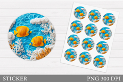 Fish Sticker Design. Sea Sticker Printable Product Image 1