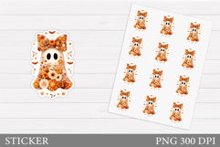 Cute Ghost Sticker Printable. Cute Halloween Sticker Design Product Image 1