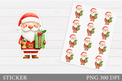 Santa Claus Sticker Design. Christmas Sticker Printable Product Image 1