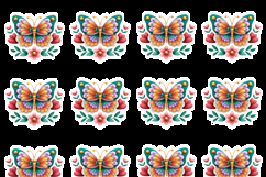 Butterfly Sticker Design. Butterfly Flowers Sticker Product Image 2
