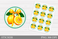 Lemons Stickers Design. Lemons Sticker Printable Product Image 1