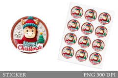 Christmas Horse Sticker. Christmas Horse Sticker Printable Product Image 1