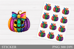 Halloween Pumpkin Sticker. Pumpkin Stickers Printable Product Image 1