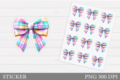 Bow Sticker Design. Bow Sticker Printable Product Image 1