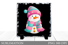 Cute Snowman Sublimation. Snowman Slate Design Product Image 1