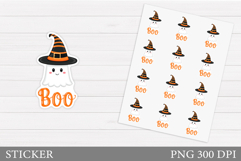 Ghost Sticker Printable. Halloween Sticker Design Product Image 1