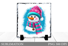 Cute Snowman Sublimation. Snowman Slate Design Product Image 1