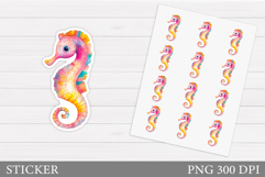 Seahorse Sticker Design. Cute Seahorse Sticker Printable Product Image 1