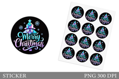 Christmas Sticker Design. Winter Sticker Printable Product Image 1