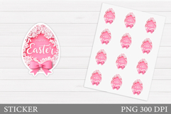 Easter Egg Sticker Printable. Easter Sticker Design Product Image 1