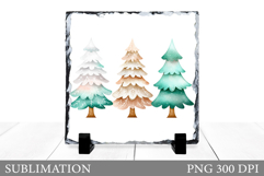 Christmas Tree Slate Design. Christmas Tree Sublimation Product Image 1