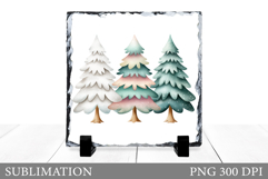 Christmas Tree Slate Design. Christmas Tree Sublimation Product Image 1