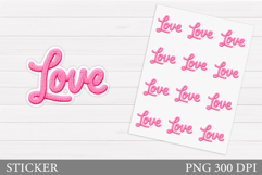 Love Sticker Design. Valentines Sticker Printable Product Image 1