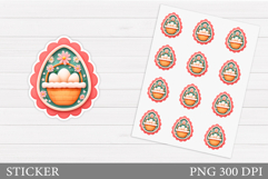Easter Sticker Design. Easter Egg Sticker Printable Product Image 1