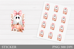 Ghost Sticker Printable. Halloween Sticker Design Product Image 1