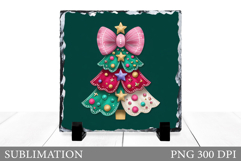 Christmas Tree Sublimation. Christmas Tree Slate Design Product Image 1