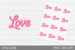 Love Sticker Design. Valentines Sticker Printable Product Image 1