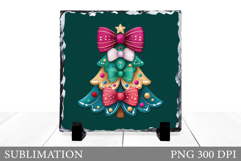 Christmas Tree Slate Design. Christmas Tree Sublimation Product Image 1