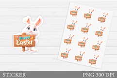 Easter Bunny Sticker Design. Easter Sticker Printable Product Image 1