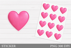 Heart Stickers Design. Valentines Sticker Printable Product Image 1