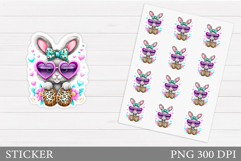 Easter Bunny Sticker Printable. Easter Sticker Design Product Image 1