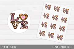 Love Sticker Design. Valentines Sticker Printable Product Image 1