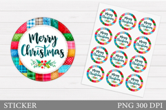 Merry Christmas Sticker Design. Christmas Sticker Printable Product Image 1