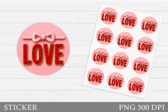 Love Sticker Printable. Valentines Sticker Design Product Image 1