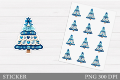 Christmas Tree Sticker Design. Christmas Sticker Printable Product Image 1